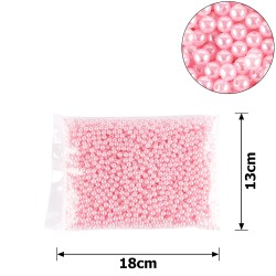 Набір перлинних намистин 6мм 2500шт 250г рожевий (15758)