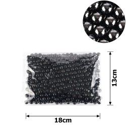 Набор жемчужных бусин 10мм 500шт 250г черный (15770)