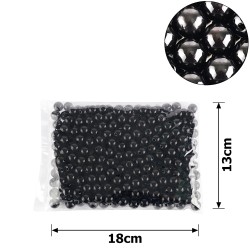 Набор жемчужных бусин 12мм 295шт 250г черный (15775)