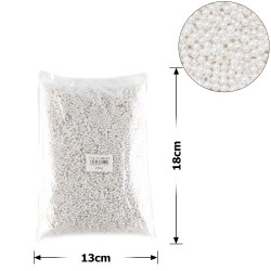 Набор жемчужных бусин 3мм 250г белый (25798)