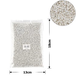 Набор жемчужных бусин 3мм 250г серебристый (25804)