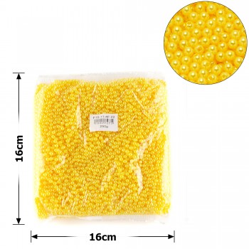 Набор жемчужных бусин 4мм 250г желтый (25810)