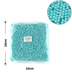 Набор жемчужных бусин 4мм 250г бирюзовый (25811)