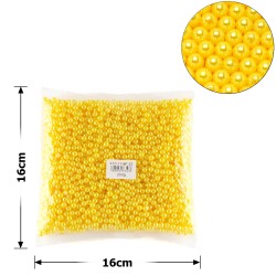 Набір перлинних намистин 6мм 2500шт 250г жовтий (25817)