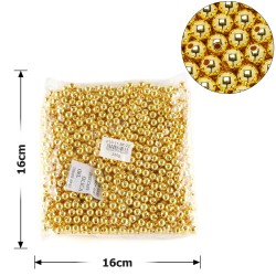 Набор жемчужных бусин 8мм 1000шт 250г золотистый (25829)