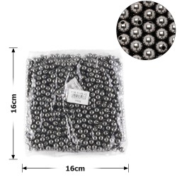 Набір перлинних намистин 8мм 1000шт 250г графітовий (25830)