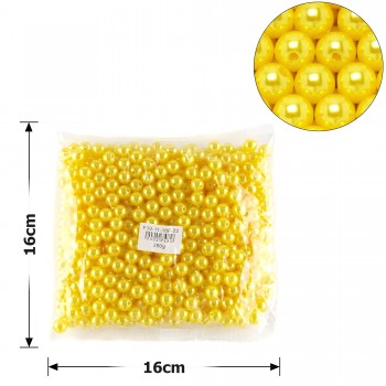 Набор жемчужных бусин 10мм 500шт 250г желтый (25831)