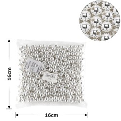 Набір перлинних намистин 10мм 500шт 250г сріблястий (25835)