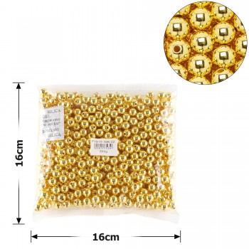 Набор жемчужных бусин 10мм 500шт 250г золотистый (25836)