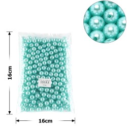 Набор жемчужных бусин 12мм 295шт 250г бирюзовый (25839)