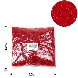 Набор жемчужных бусин 3мм 250г красный (27076)