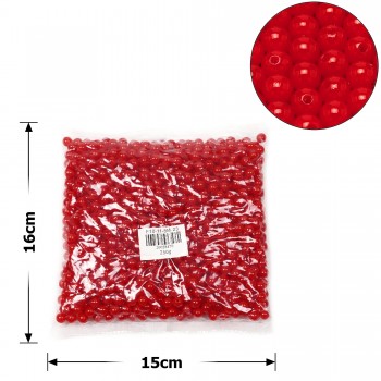 Набір перлинних намистин 8мм 1000шт 250г червоний (27079)