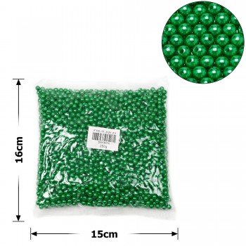Набір перлинних намистин 6мм 2500шт 250г зелений (27088)
