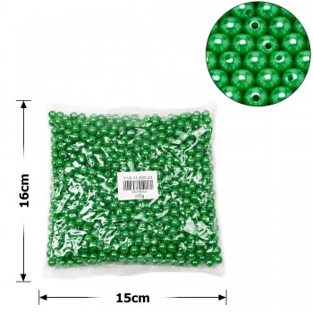 Набір перлинних намистин 8мм 1000шт 250г зелений (27098)