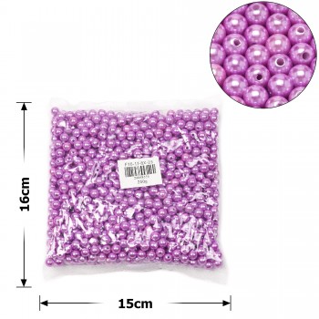Набір перлинних намистин 8мм 1000шт 250г пурпурний (27099)
