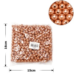 Набір перлинних намистин 10мм 500шт 250г коричневий (27102)