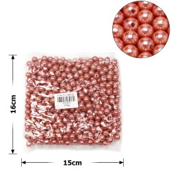 Набір перлинних намистин 10мм 500шт 250г коричневий (27103)