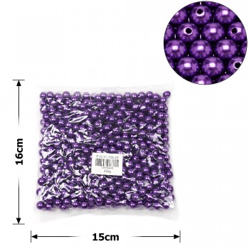 Набор жемчужных бусин 10мм 500шт 250г фиолетовый (27104)