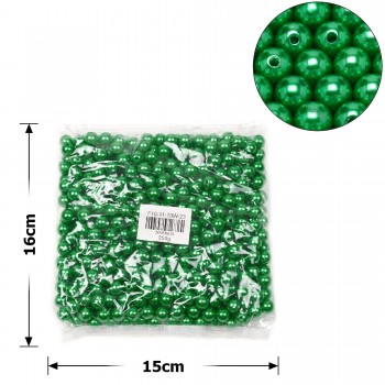Набор жемчужных бусин 10мм 500шт 250г зеленый (27107)