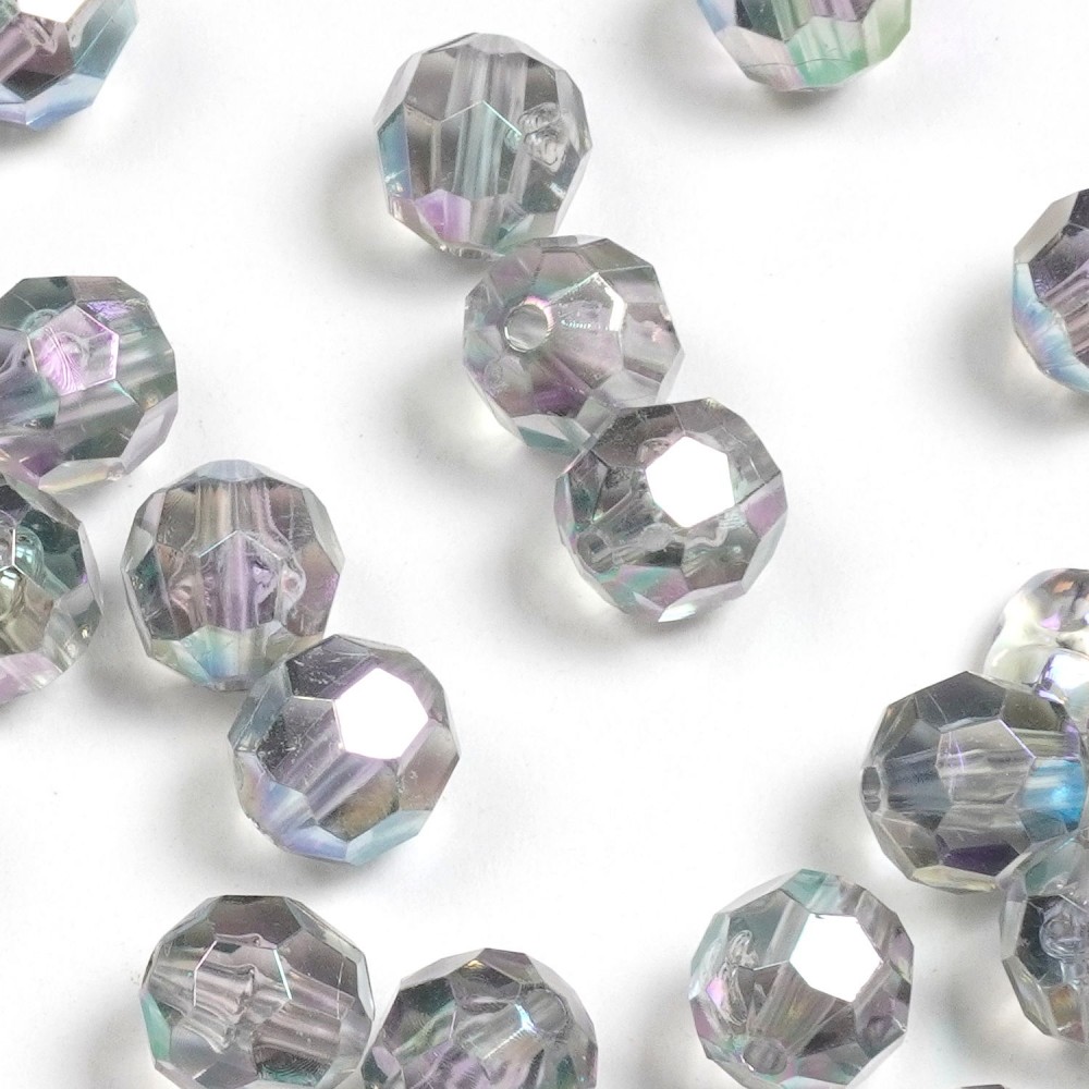 Набір гранованих намистин 10мм 500шт 250г сірий-хамелеон (30402) 2