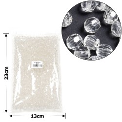 Набір гранованих намистин 8мм 900шт 250г білий (30406)