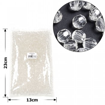 Набір гранованих намистин 8мм 900шт 250г білий (30406)