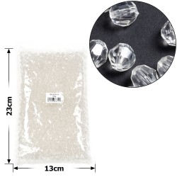 Набор граненых бусин 10мм 500шт 250г белый (30407)