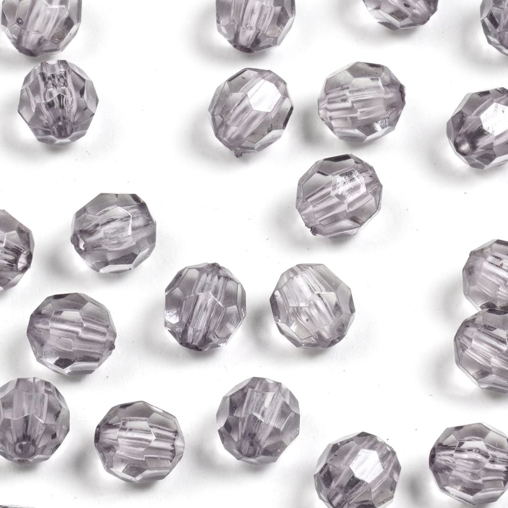 Набір гранованих намистин 8мм 900шт 250г сірий (30408) 2