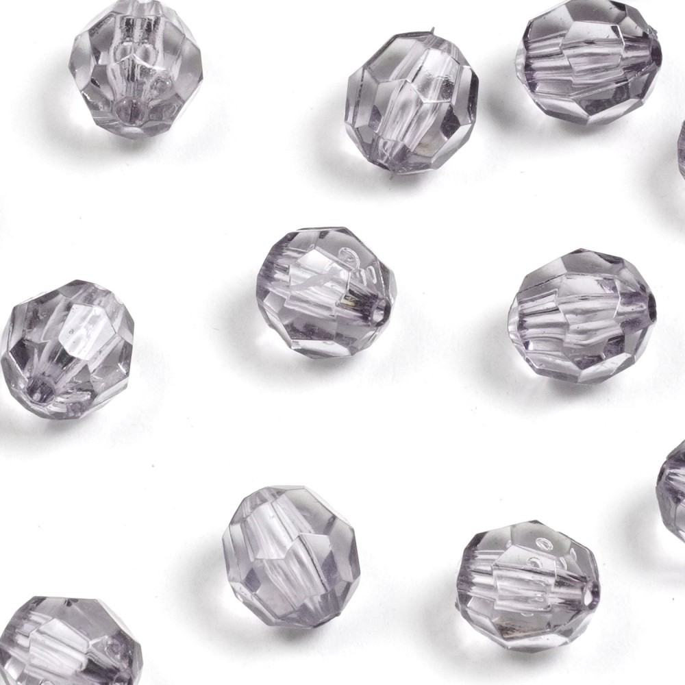 Набір гранованих намистин 10мм 500шт 250г сірий (30409) 2