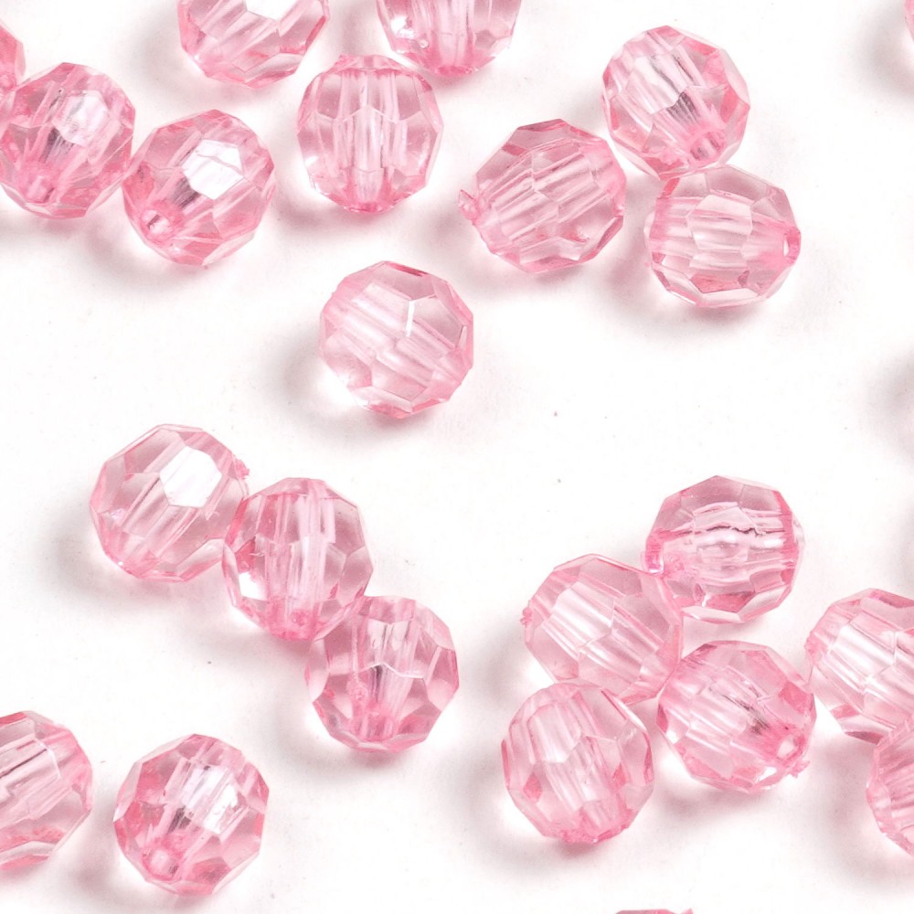 Набір гранованих намистин 8мм 900шт 250г рожевий (30410) 2