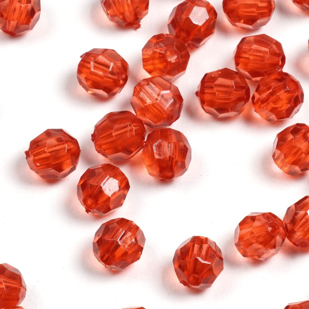Набор граненых бусин 8мм 900шт 250г гранатовый (30414) 2