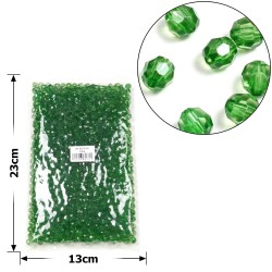 Набір гранованих намистин 8мм 900шт 250г зелений (30418)