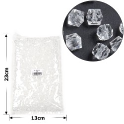 Набор бусин кубиков 8мм 900шт 250г белый (30420)