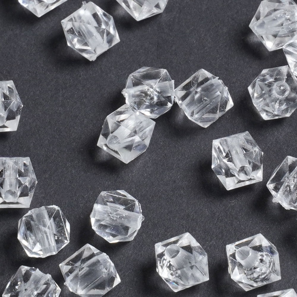 Набір намистин кубиків 8мм 900шт 250г білий (30420) 2