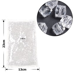 Набір намистин кубиків 10мм 575шт 250г білий (30421)