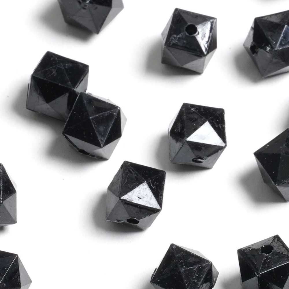Набор бусин кубиков 10мм 575шт 250г черный (30423) 2