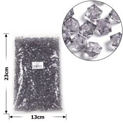 Набір намистин кубиків 8мм 900шт 250г сірий (30424)