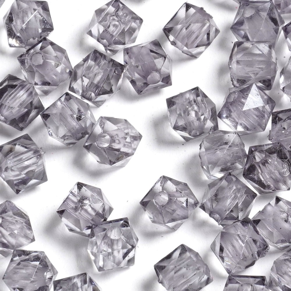 Набір намистин кубиків 8мм 900шт 250г сірий (30424) 2
