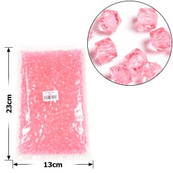 Набір намистин кубиків 8мм 900шт 250г рожевий (30426)