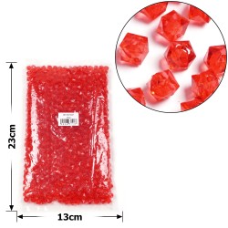 Набір намистин кубиків 8мм 900шт 250г червоний (30428)