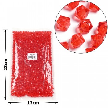 Набір намистин кубиків 8мм 900шт 250г червоний (30428)