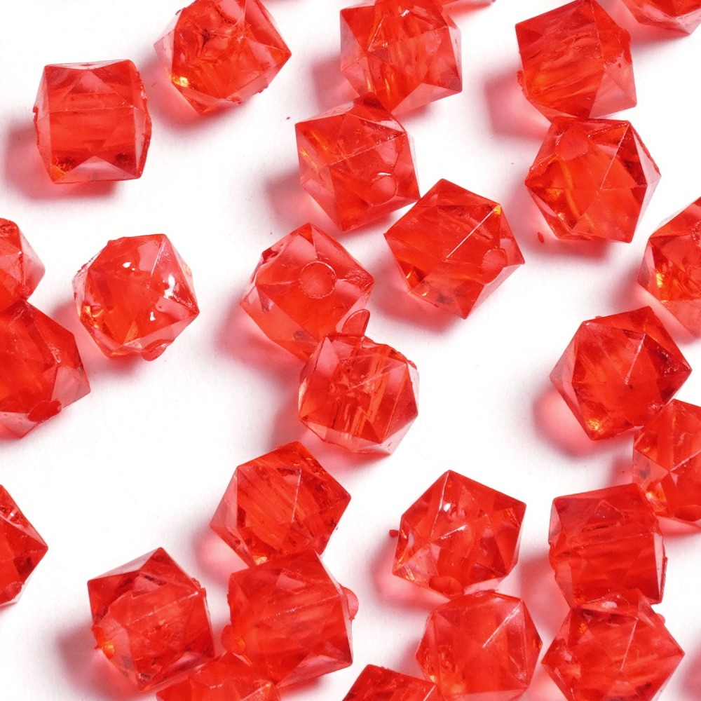 Набір намистин кубиків 8мм 900шт 250г червоний (30428) 2
