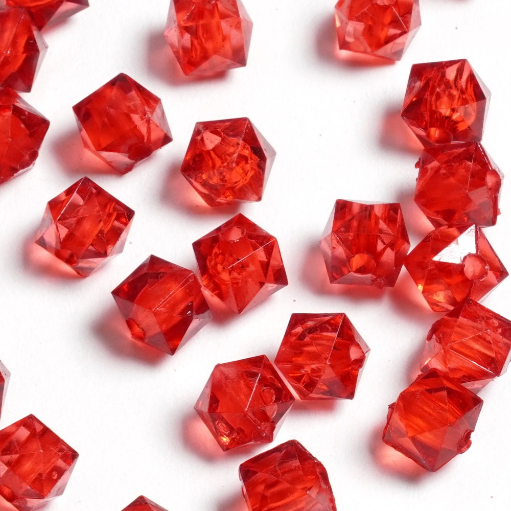 Набор бусин кубиков 8мм 900шт 250г гранатовый (30430) 2