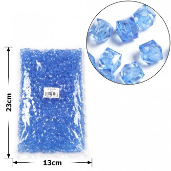 Набір намистин кубиків 8мм 900шт 250г блакитний (30432)