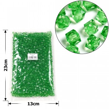 Набір намистин кубиків 8мм 900шт 250г смарагдовий (30434)
