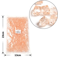 Набор бусин кубиков 10мм 575шт 250г бежевый (30437)