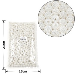 Набір намистин ожин 10мм 700шт 250г білий (30438)