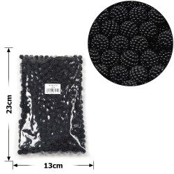 Набір намистин ожина 10мм 700шт 250г чорний (30440)