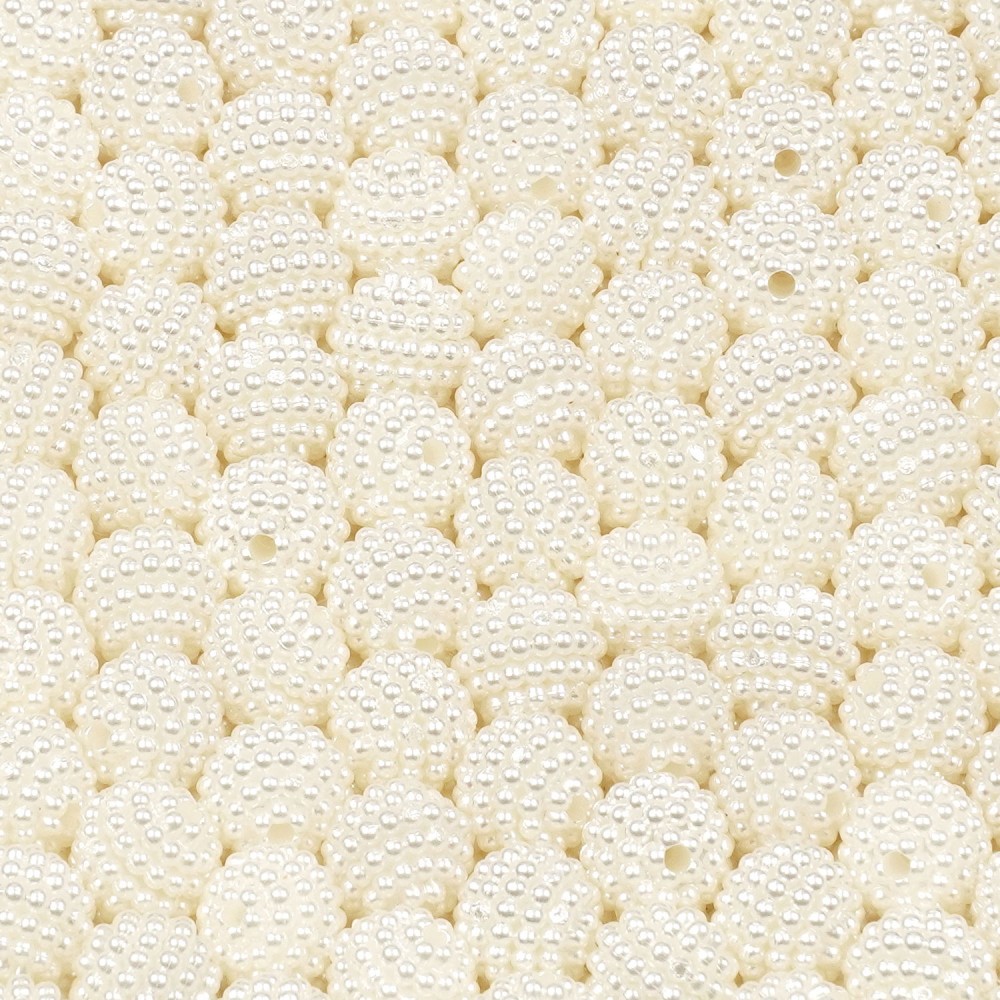 Набір намистин ожина 10мм 700шт 250г молочний (30442) 2