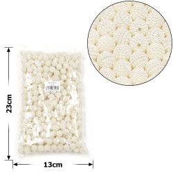 Набір намистин ожина 12мм 375шт 250г молочний (30443)